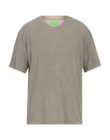 Shop Notsonormal Man T-shirt Khaki Size Xl Cotton, Recycled Cotton In Beige