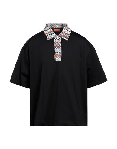 Missoni Man Polo Shirt Black Size L Cotton