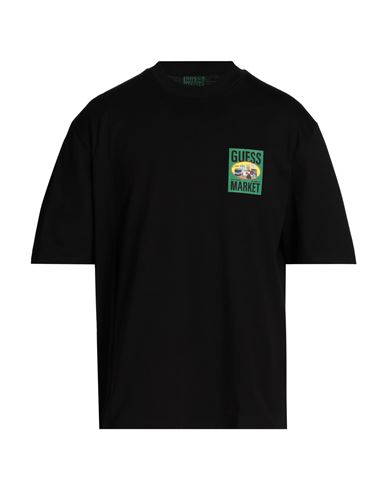 Guess Originals X Market. Man T-shirt Black Size Xxl Organic Cotton