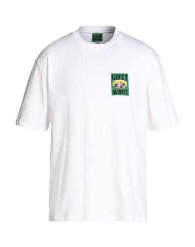 Guess Originals X Market. Man T-shirt White Size Xxl Organic Cotton