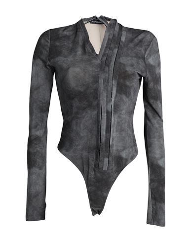 Shop Y/project Woman Bodysuit Lead Size 8 Viscose, Elastane In Grey