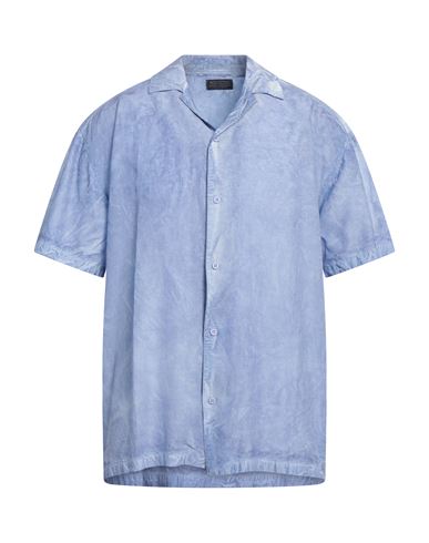 Hangar Man Shirt Light Blue Size M Cupro, Lyocell