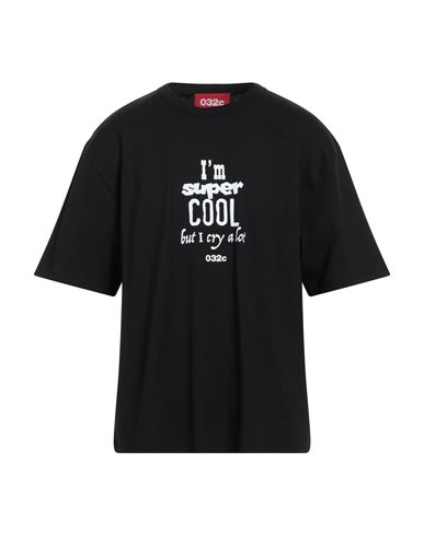 032c Man T-shirt Black Size Xl Organic Cotton