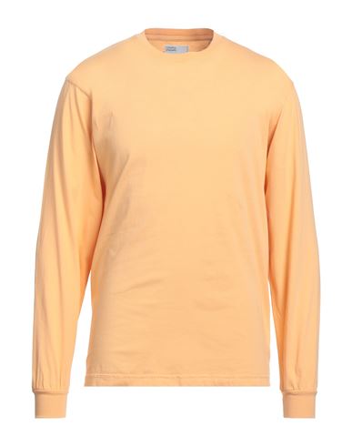 Shop Colorful Standard Man T-shirt Apricot Size L Organic Cotton In Orange