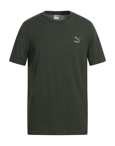 Shop Puma Man T-shirt Military Green Size Xl Cotton