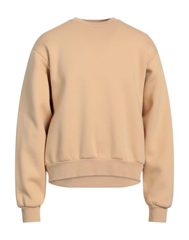 Shop Acne Studios Man Sweatshirt Sand Size M Cotton, Polyester In Beige