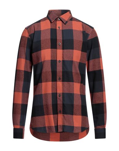 Shop Only & Sons Man Shirt Rust Size M Cotton In Red