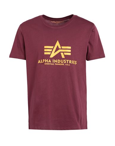 Alpha Industries Man T-shirt Burgundy Size 3xl Cotton In Red
