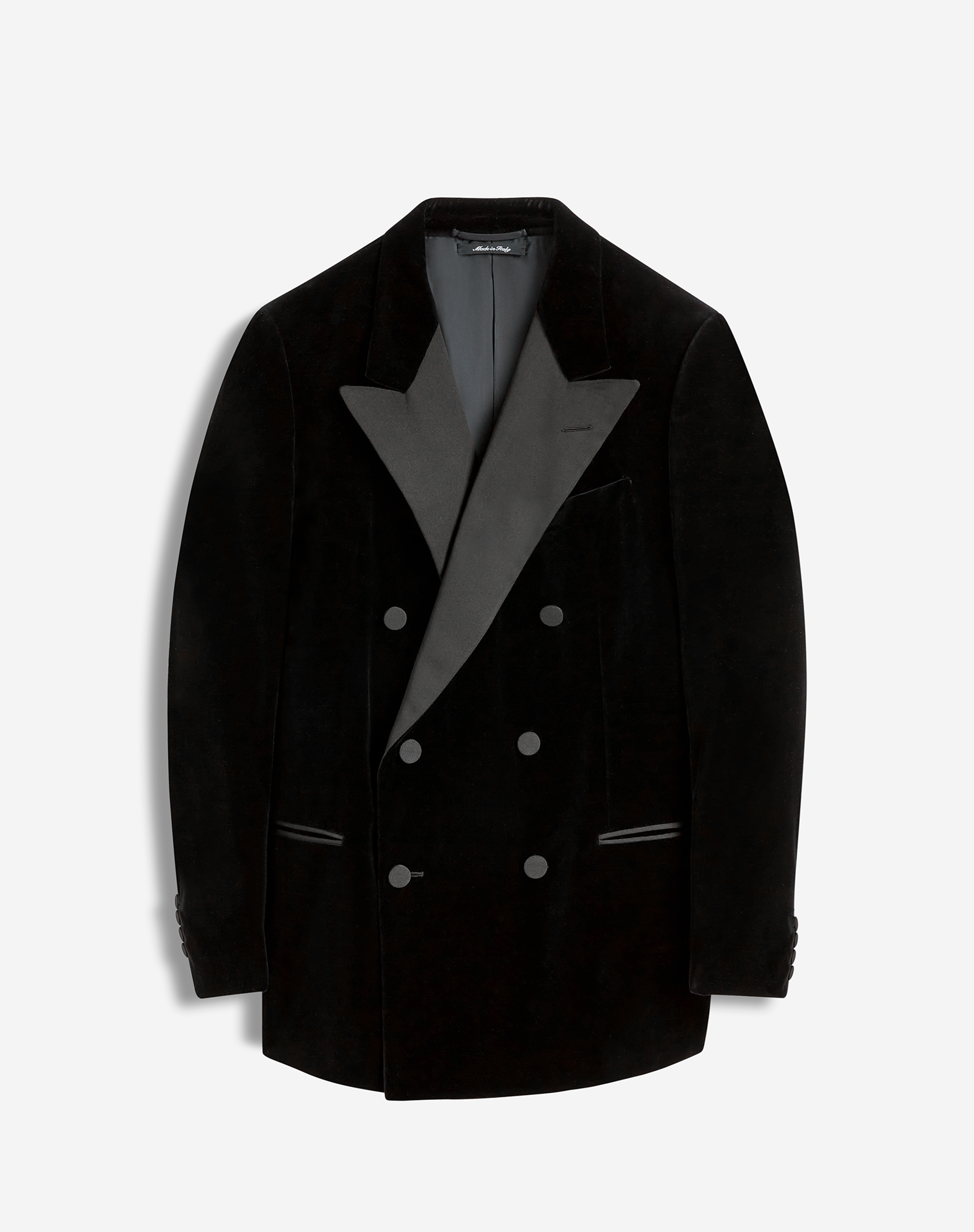 Dunhill Velvet Double Breasted Society Evening Jacket In Black
