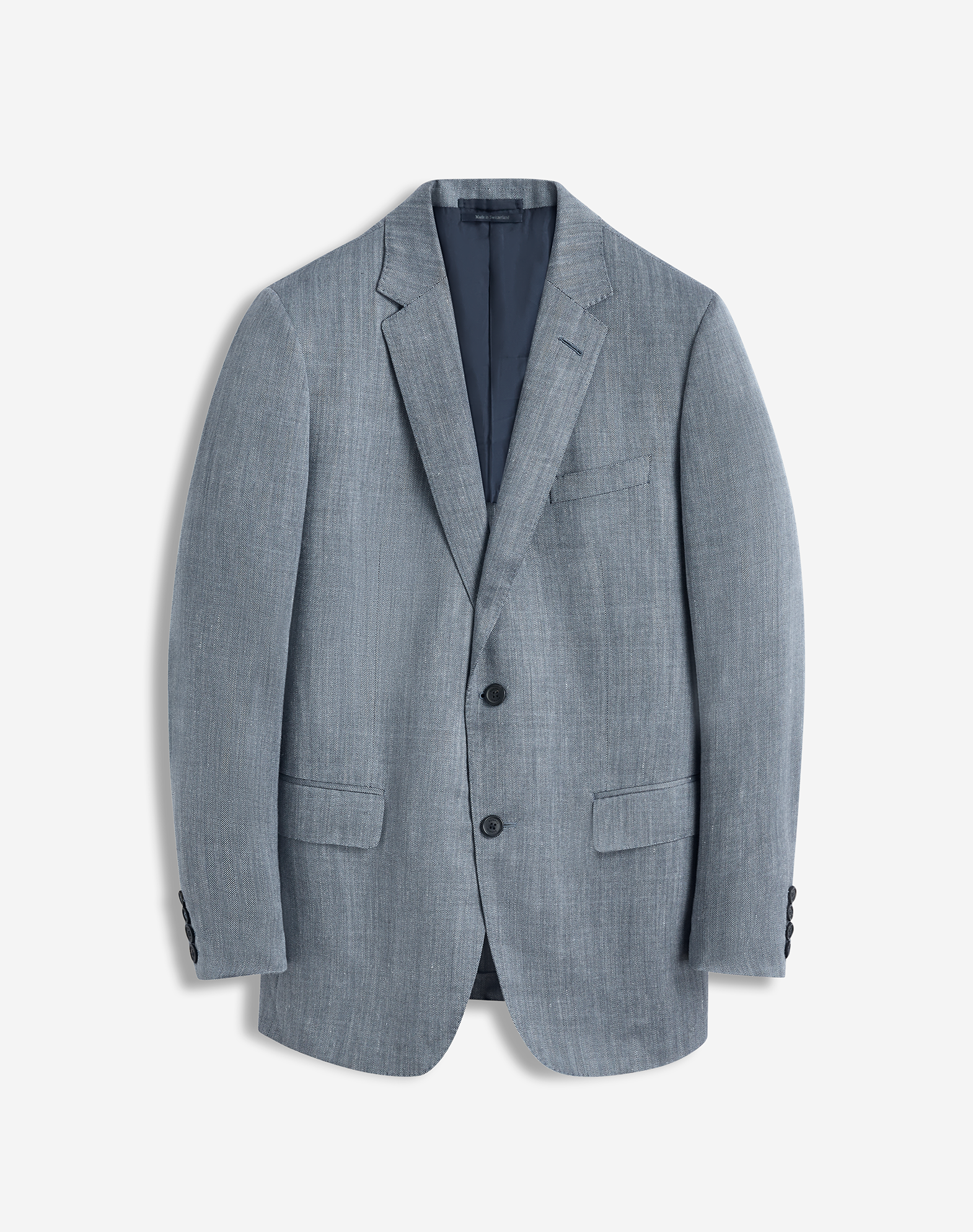 Dunhill Wool Cashmere Herringbone Mayfair Jacket In Blue