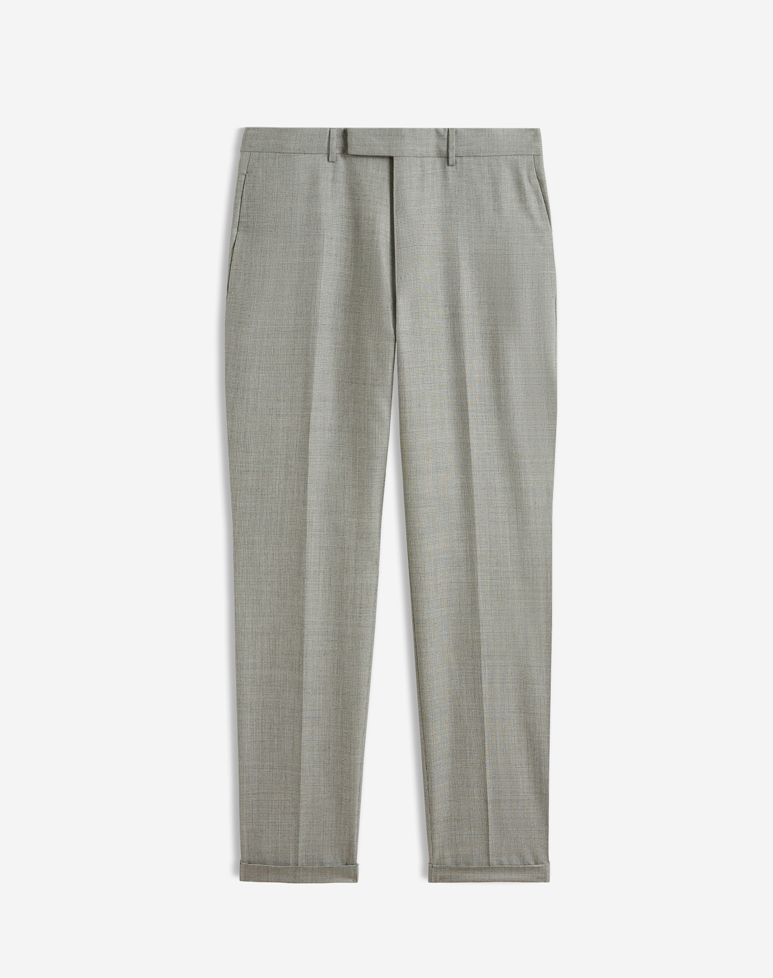 Dunhill Wool Cashmere Micro Check Mayfair Trousers In Grey