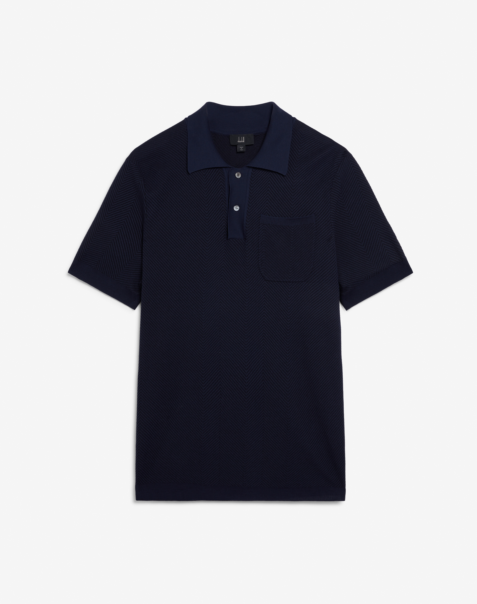 Shop Dunhill Archive Textured Short Sleeve Polo In Black
