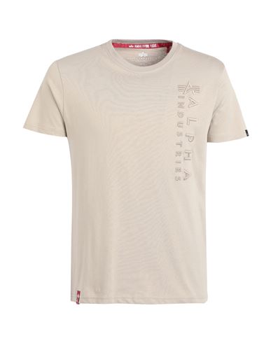 Alpha Industries Man T-shirt Beige Size 3xl Cotton