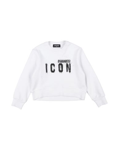 Dsquared2 Toddler Sweatshirt White Size 6 Cotton, Elastane In White