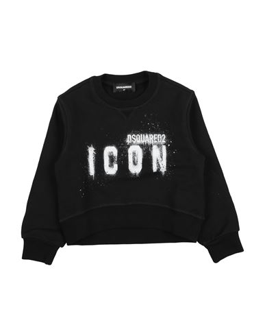 Dsquared2 Toddler Sweatshirt Black Size 6 Cotton, Elastane In Black
