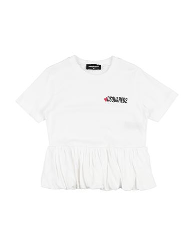 Shop Dsquared2 Toddler Girl T-shirt White Size 6 Cotton
