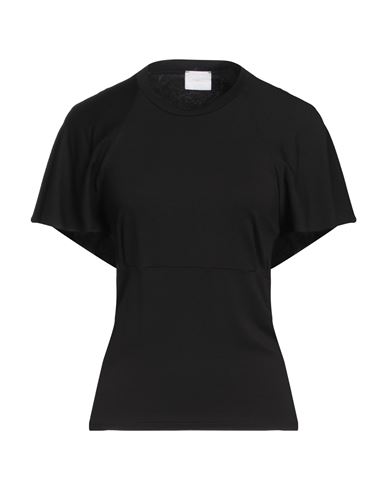 Merci .., Woman T-shirt Black Size M Viscose, Elastane