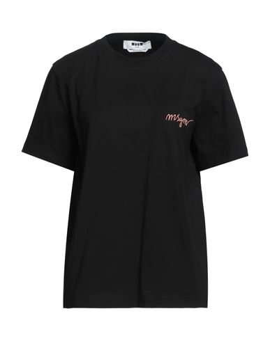 Msgm Woman T-shirt Black Size L Cotton