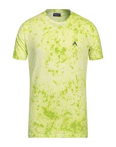 Hangar Man T-shirt Acid Green Size L Cotton, Elastane