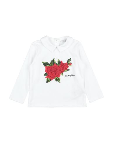 Shop Dolce & Gabbana Newborn Girl T-shirt White Size 3 Cotton, Viscose