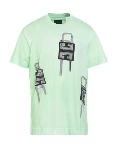 Shop Givenchy Man T-shirt Light Green Size S Cotton