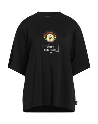 Shop Gcds Woman T-shirt Black Size M Cotton