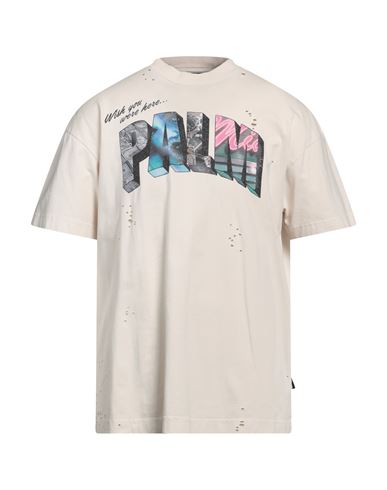 Palm Angels Man T-shirt Off White Size M Cotton