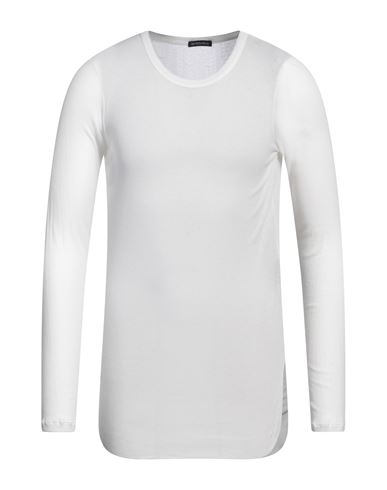 Ann Demeulemeester Man T-shirt Ivory Size M Cotton, Silk In White