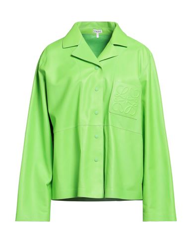 Shop Loewe Woman Shirt Acid Green Size 8 Lambskin