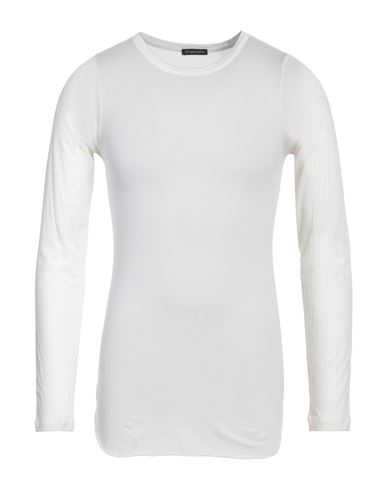 Ann Demeulemeester Man T-shirt Ivory Size Xl Cotton, Silk In White
