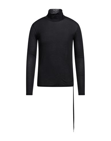 Ann Demeulemeester Man T-shirt Black Size Xl Cotton, Silk