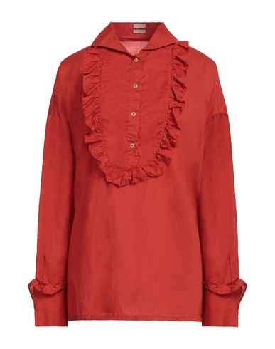 Massimo Alba Woman Top Tomato Red Size M Cotton In Tomato Red