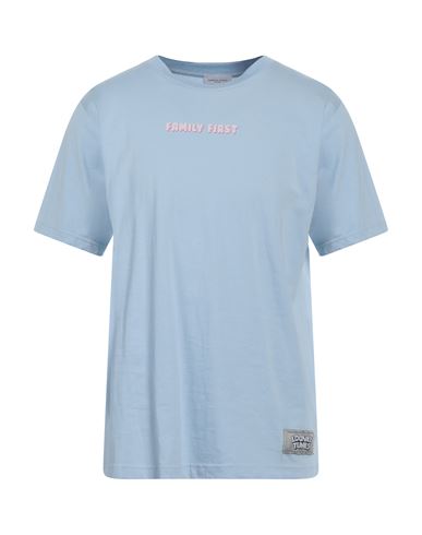 Family First Milano Man T-shirt Light Blue Size Xl Cotton