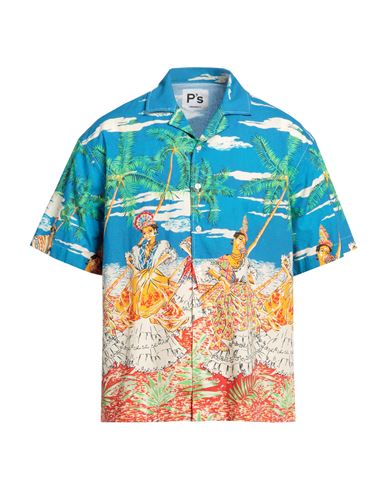 President's Palm-tree Print Short-sleeved Shirt In Blue