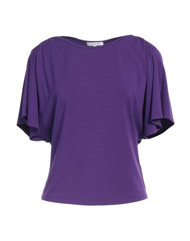 Shop Patrizia Pepe Woman T-shirt Purple Size 3 Viscose, Elastane
