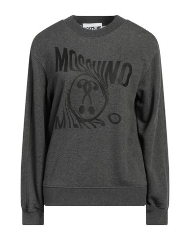 Moschino Woman Sweatshirt Lead Size 12 Cotton, Elastane In Grey