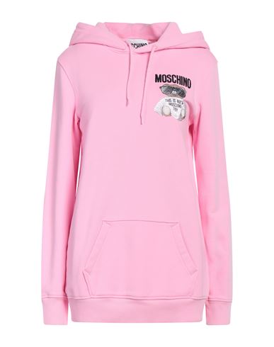 MOSCHINO MOSCHINO COUTURE WOMAN SWEATSHIRT PINK SIZE 8 COTTON