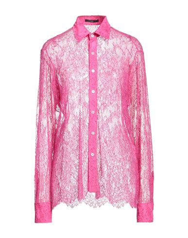 Shop Chb Woman Shirt Fuchsia Size M Viscose, Nylon, Polyester In Pink