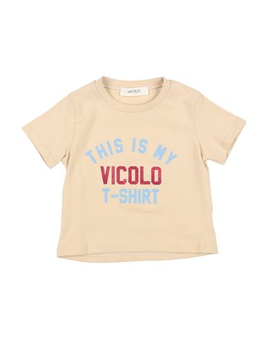 Shop Vicolo Toddler Girl T-shirt Beige Size 6 Cotton, Elastane