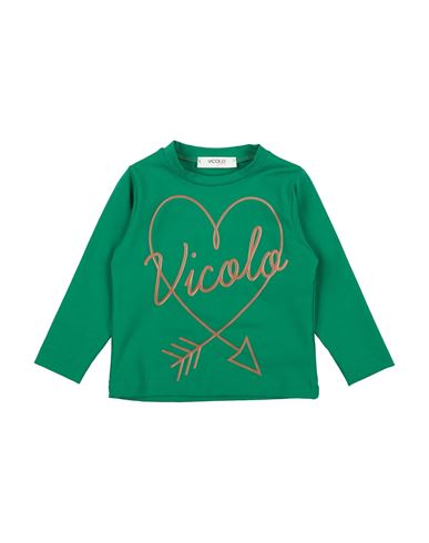 Shop Vicolo Toddler Girl T-shirt Green Size 6 Cotton, Elastane