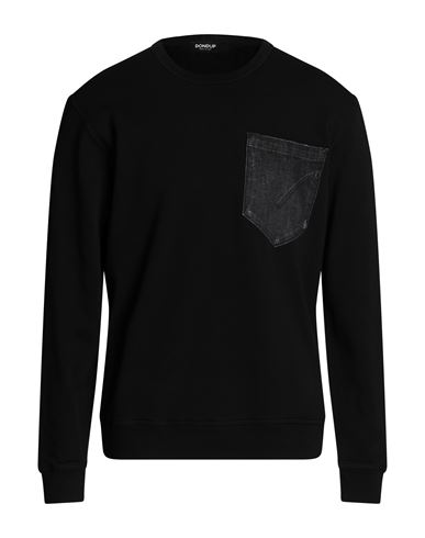 Dondup Man Sweatshirt Black Size Xxl Cotton, Elastomultiester, Elastane