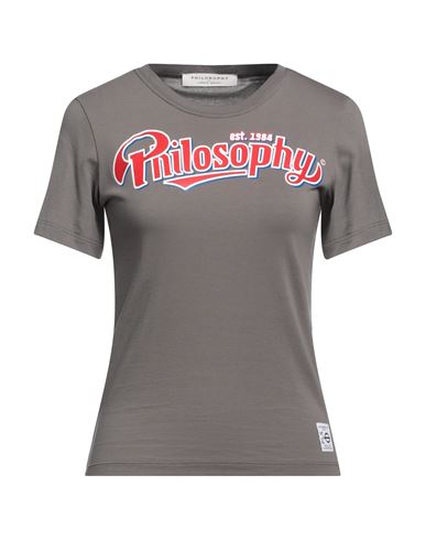 Philosophy Di Lorenzo Serafini Woman T-shirt Lead Size M Cotton In Grey