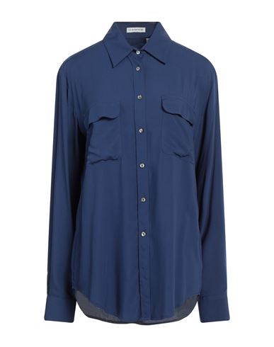 Le Bisbetiche By Camicettasnob Woman Shirt Navy Blue Size 10 Viscose In Navy Blue