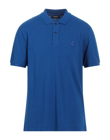 Dondup Man Polo Shirt Bright Blue Size Xxl Cotton
