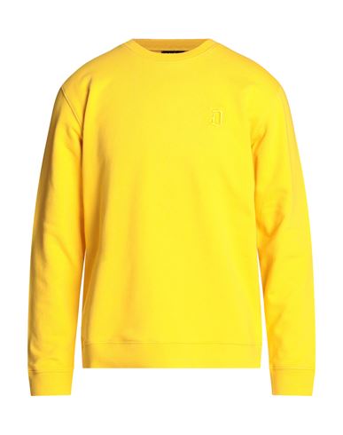 Dondup Man Sweatshirt Yellow Size L Cotton, Elastane