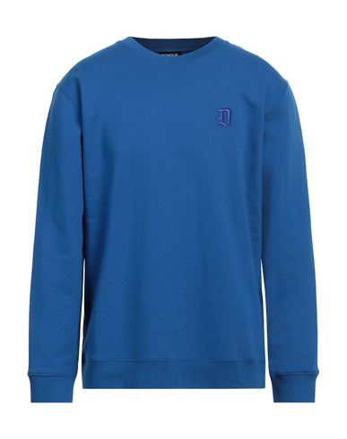 Dondup Man Sweatshirt Bright Blue Size Xl Cotton, Elastane