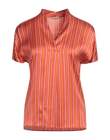 Via Masini 80 Woman Top Orange Size 8 Cotton, Elastane In Orange