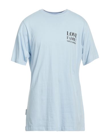 Shop Family First Milano Man T-shirt Sky Blue Size L Cotton