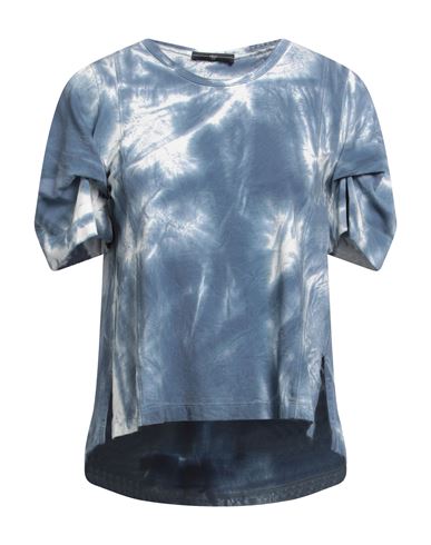 High Woman T-shirt Slate Blue Size M Cotton, Elastane