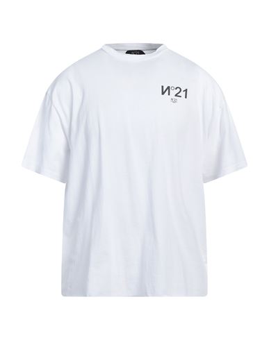 N°21 Man T-shirt White Size L Cotton